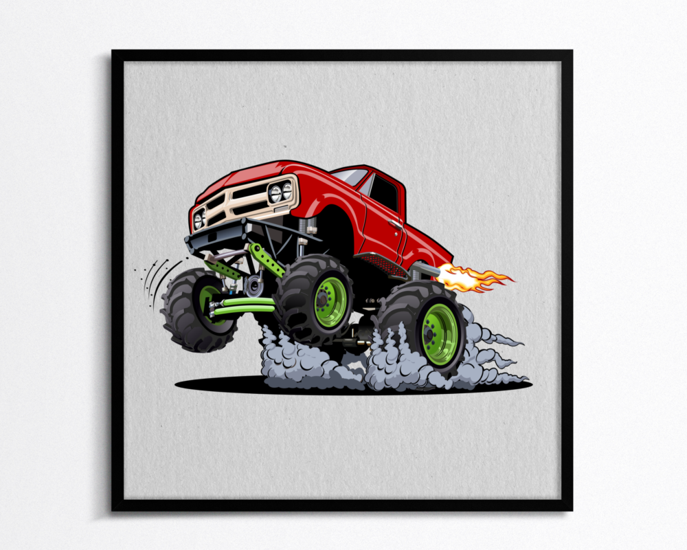 Custom racing car illustration Canada