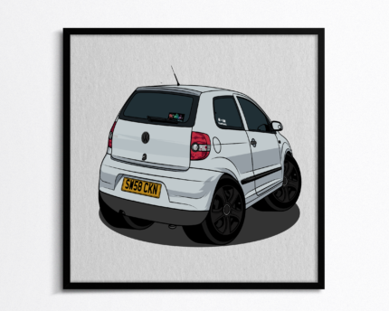 Custom hatchback car illustration Canada