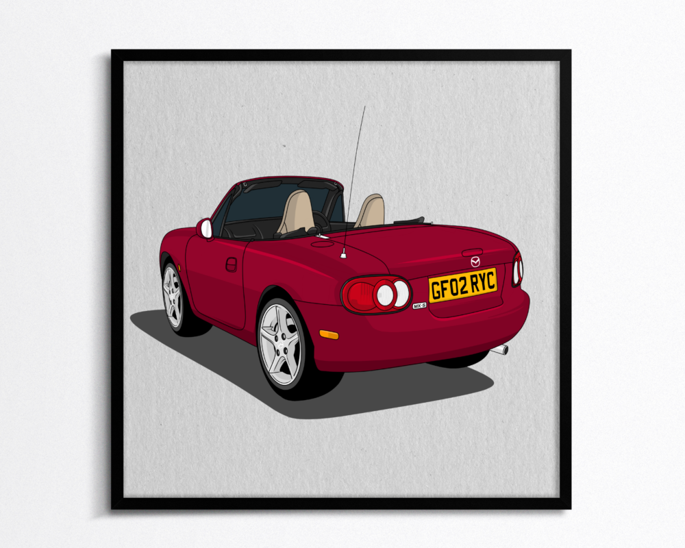 Custom convertible car illustration Canada