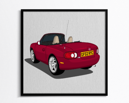 Custom convertible car illustration Canada