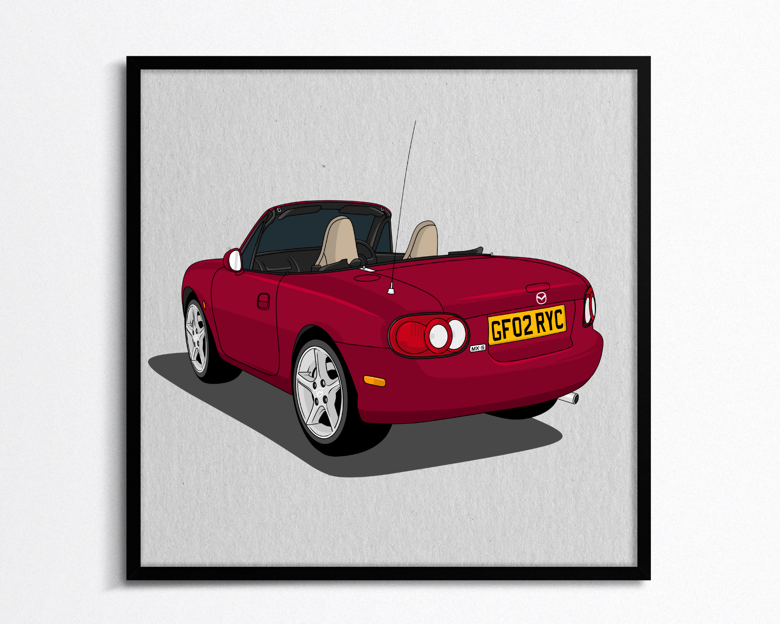 Convertible Car Artwork Canada Custom convertible car illustration Canada
