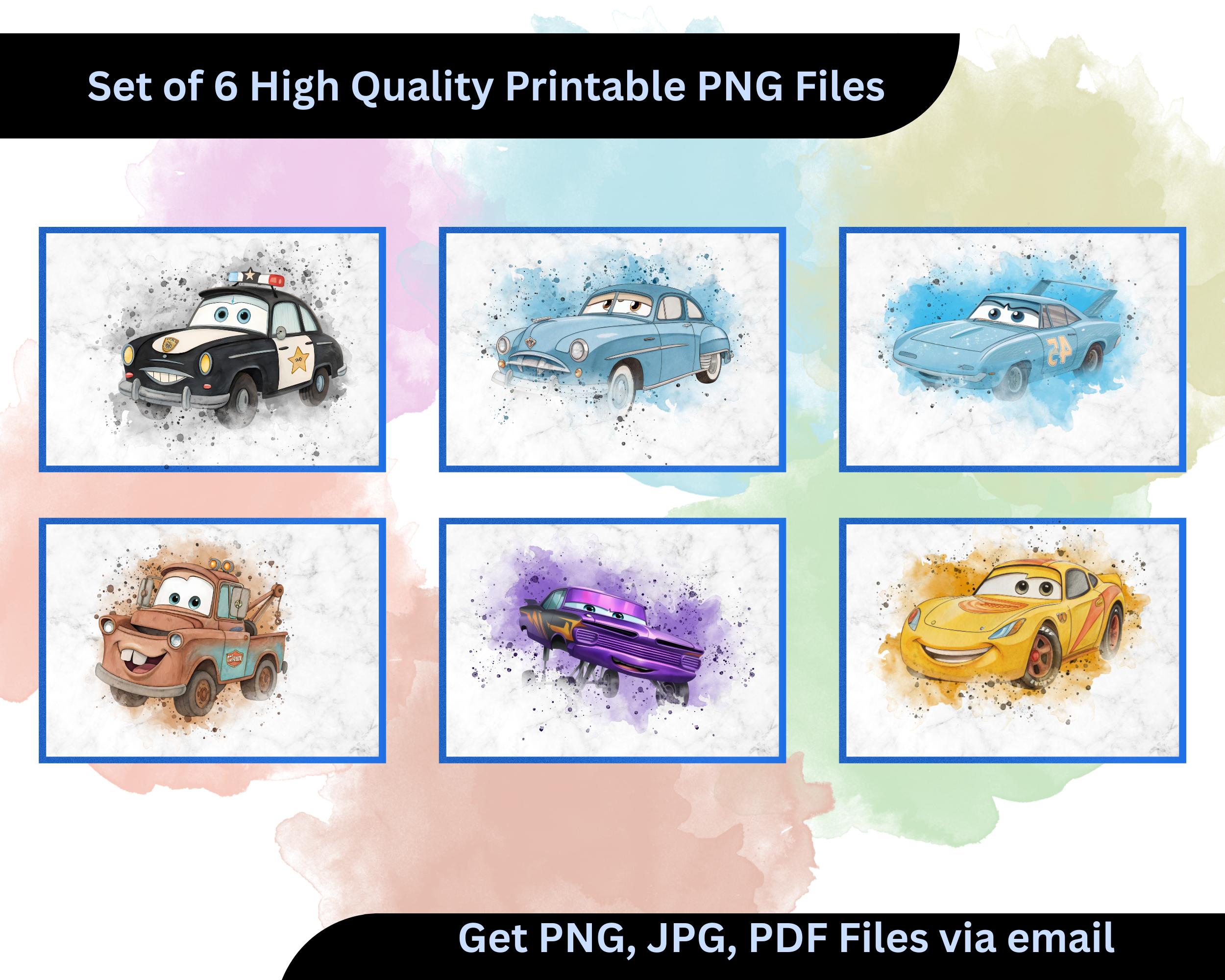 Watercolor Gaming Characters Set of 6 Canada Watercolor Gaming Characters Set of 6 Canada