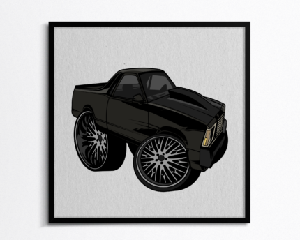 Custom muscle car illustration Canada