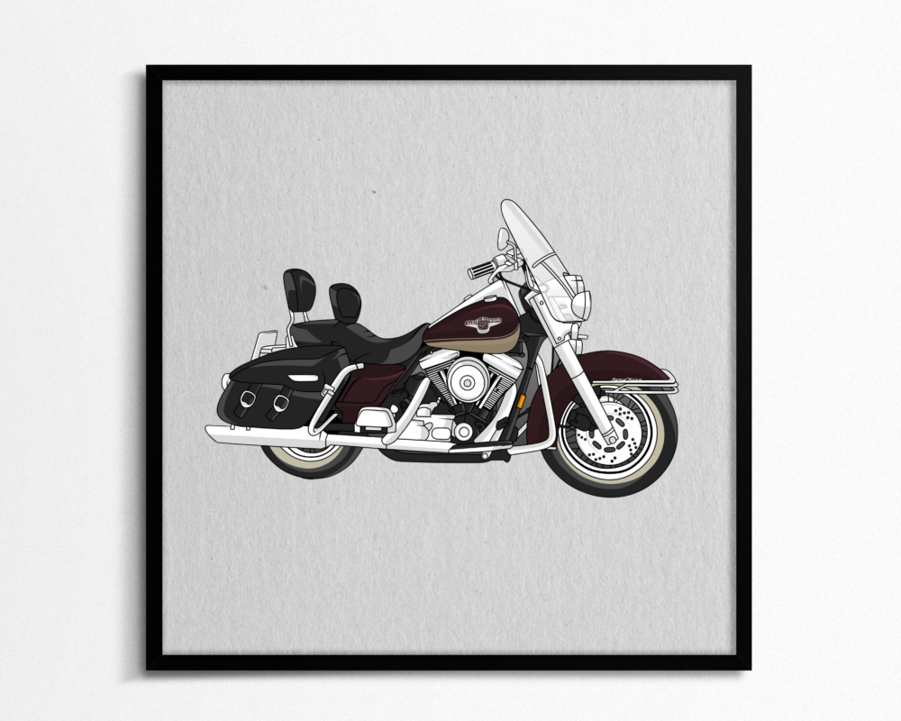 Custom motorcycle illustration Canada