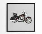 Custom motorcycle illustration Canada