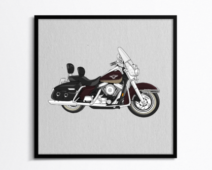 Custom motorcycle illustration Canada