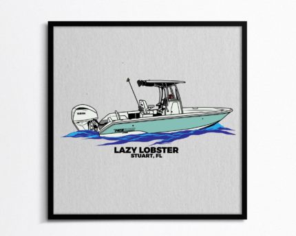 Custom boat illustration Canada