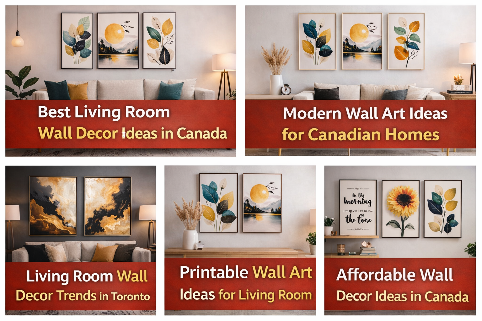 Best Living Room Wall Decor Ideas in Canada